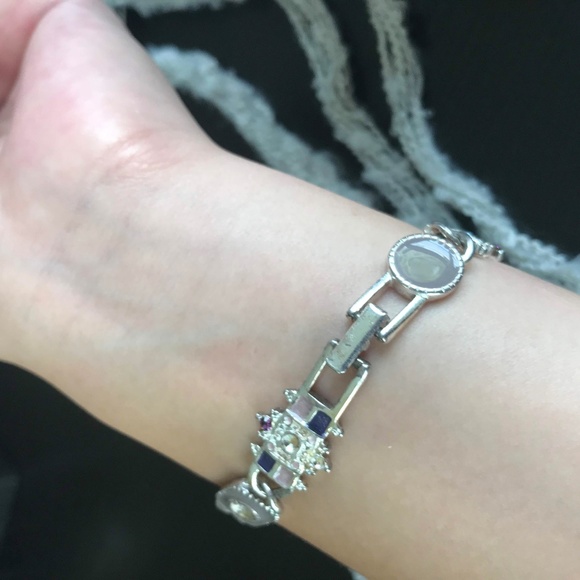 Silver Bracelet with Purple Accents - Picture 3 of 4